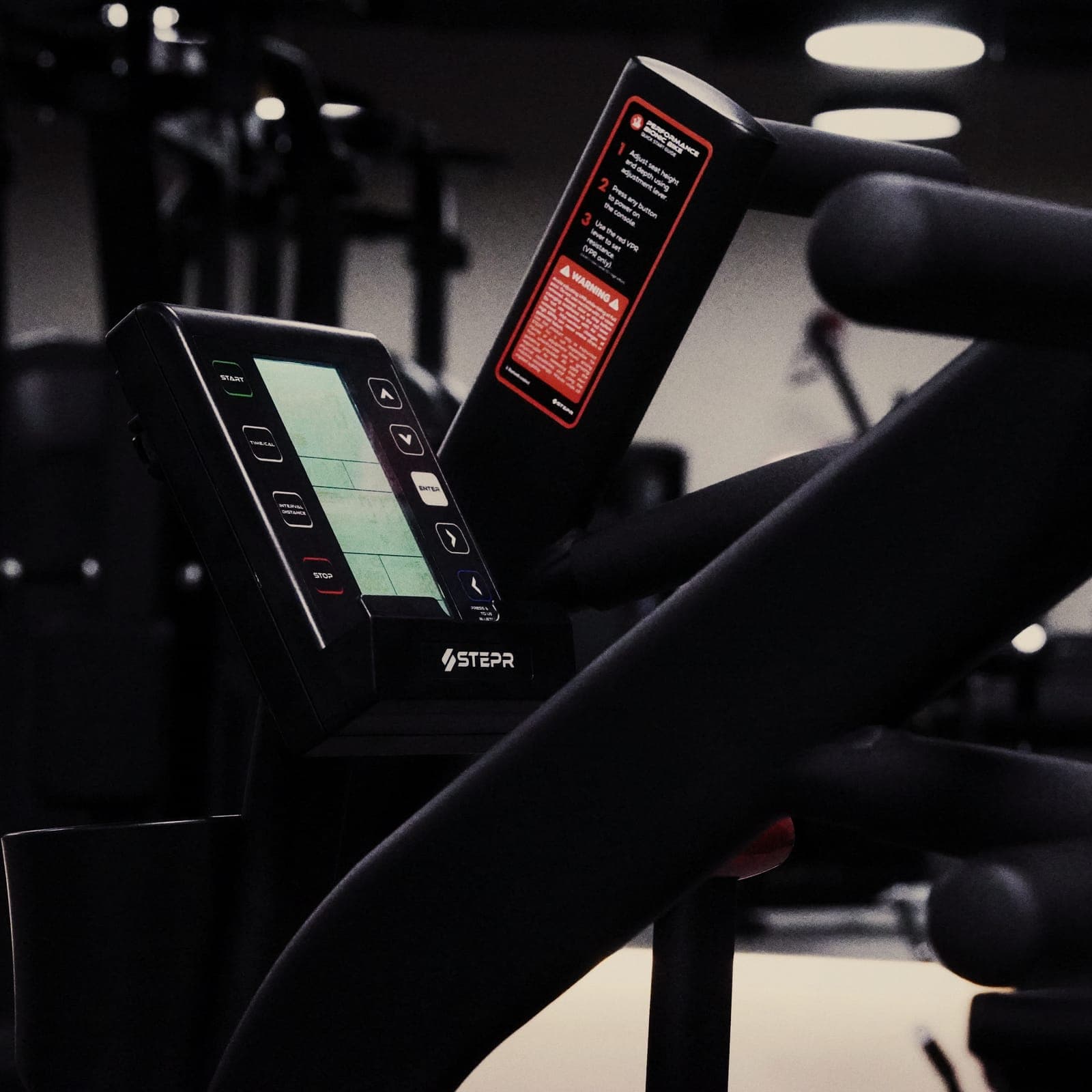 STEPR smart cardio console with touchscreen display